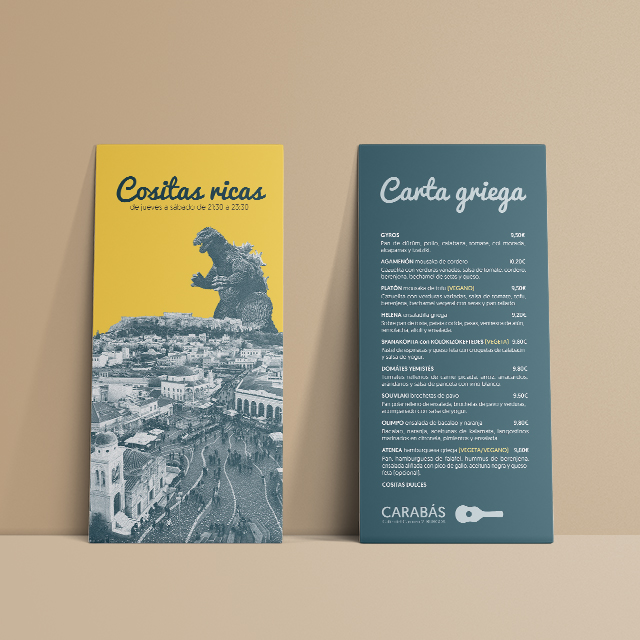 Diseño de cartas de barra para bares y restaurantes. Hostelería Burgos
